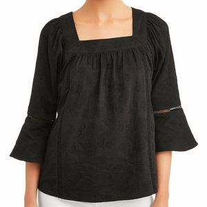 Time and Tru Square Neck Bell Sleeve Top